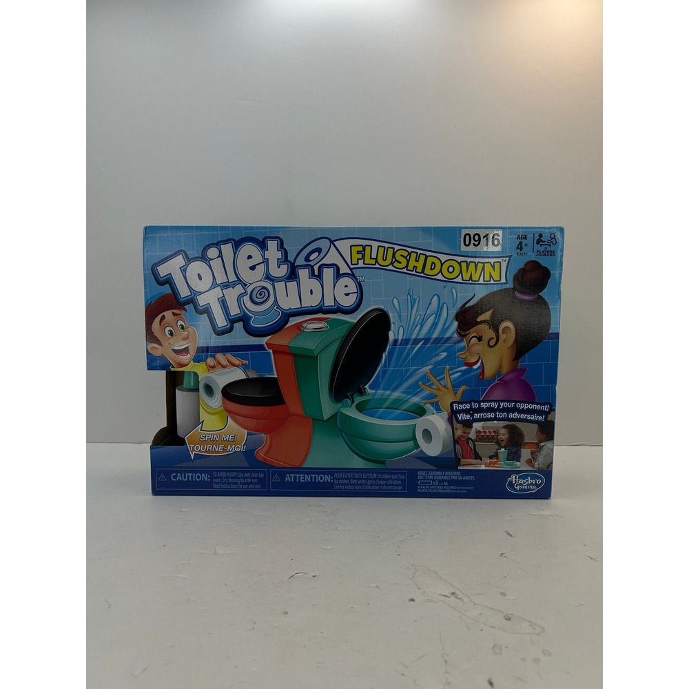 Hasbro Toilet Trouble Flushdown Board Game Kids OS Multicolor E3257